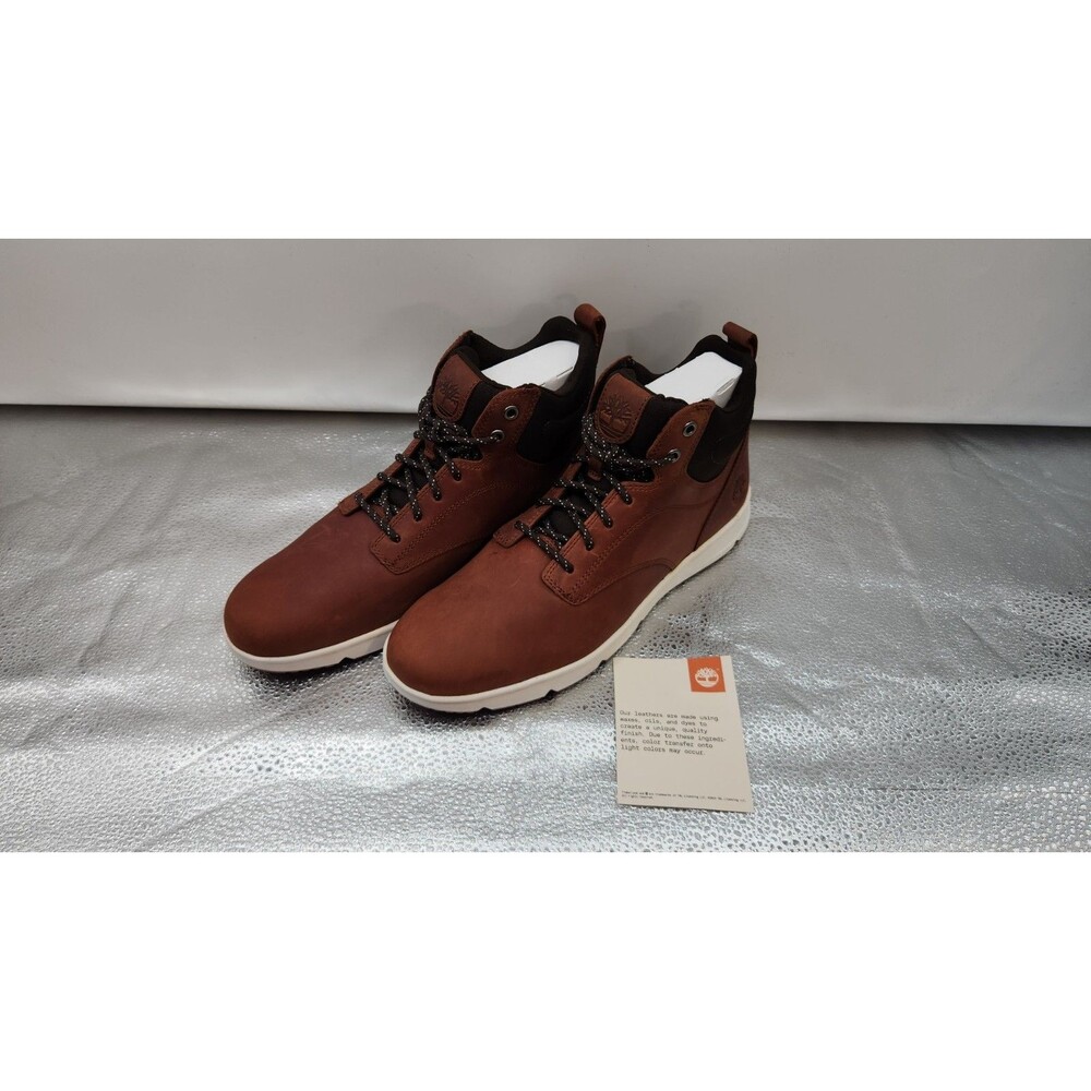 Timberland Mens Size 9.5 Rust Parker Street Mid Top Sneaker Boot NWOB